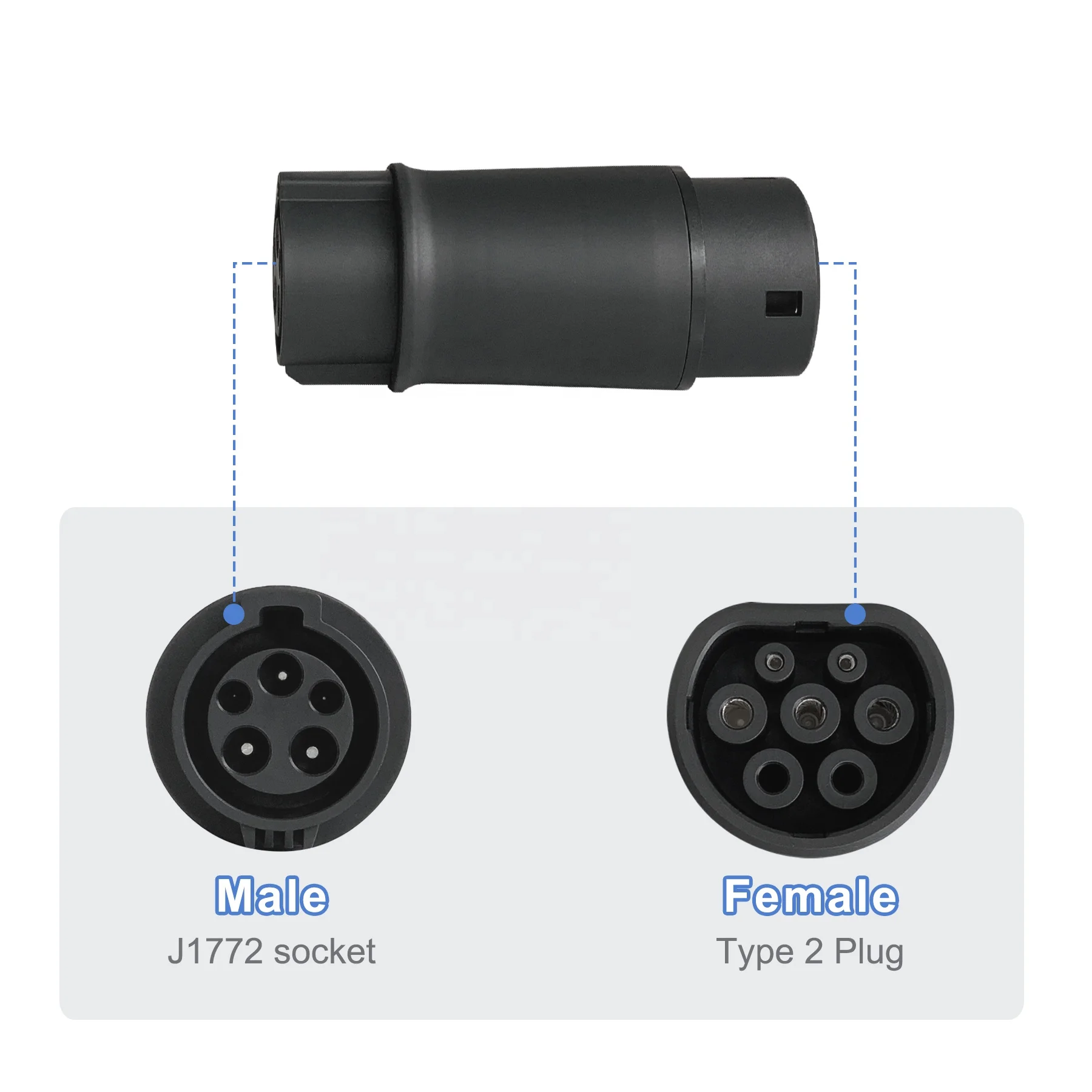 
 Новинка, Лидер продаж, зарядный кабель типа 2 для электромобилей от типа 1 до типа 2  