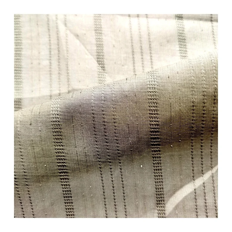 Fashion new fabric cotton touch anti-static 57/58 100%polyester factory price Polyester stipe spun yarn fabric for women