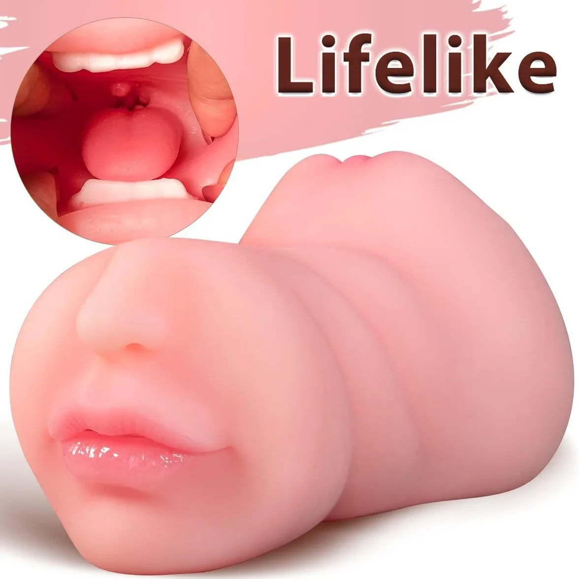 3 IN 1 Vaginal Anus Masturbation Cup Double Head Sex Real Deep Throat Male Masturbator  Sexy Toys for Men Adult Products