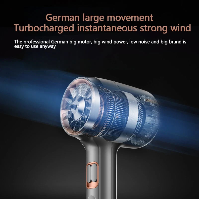 Professional Portable Household Ionic Blow Dryer Hotel Use Rechargeable Wireless Cordless Hair Dryer