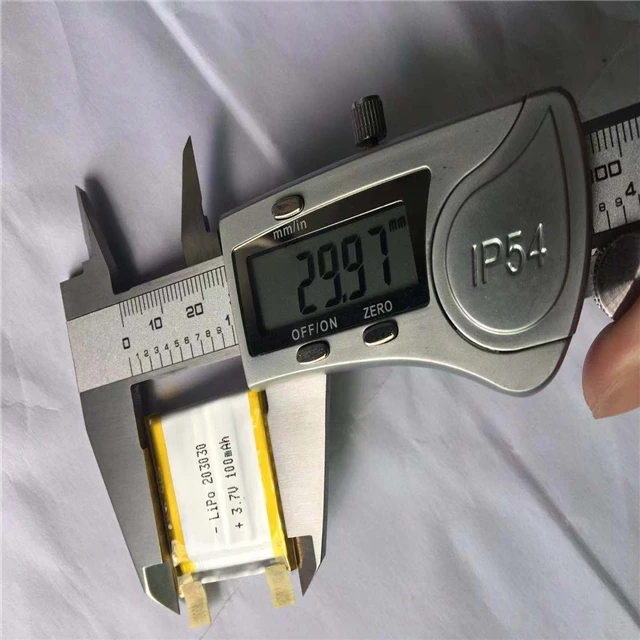 203030 Super thin li-polymer battery 3.7v 203030 100mah rechargeable battery cell only 203030