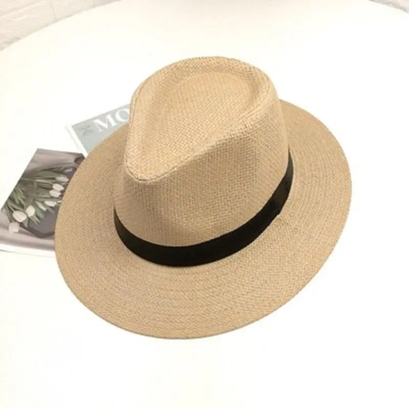 Adjustable Classic Panama Hat-Handmade In Ecuador Sun Hats for Women Man Beach Straw Hat for Men UV Protection Cap J0154