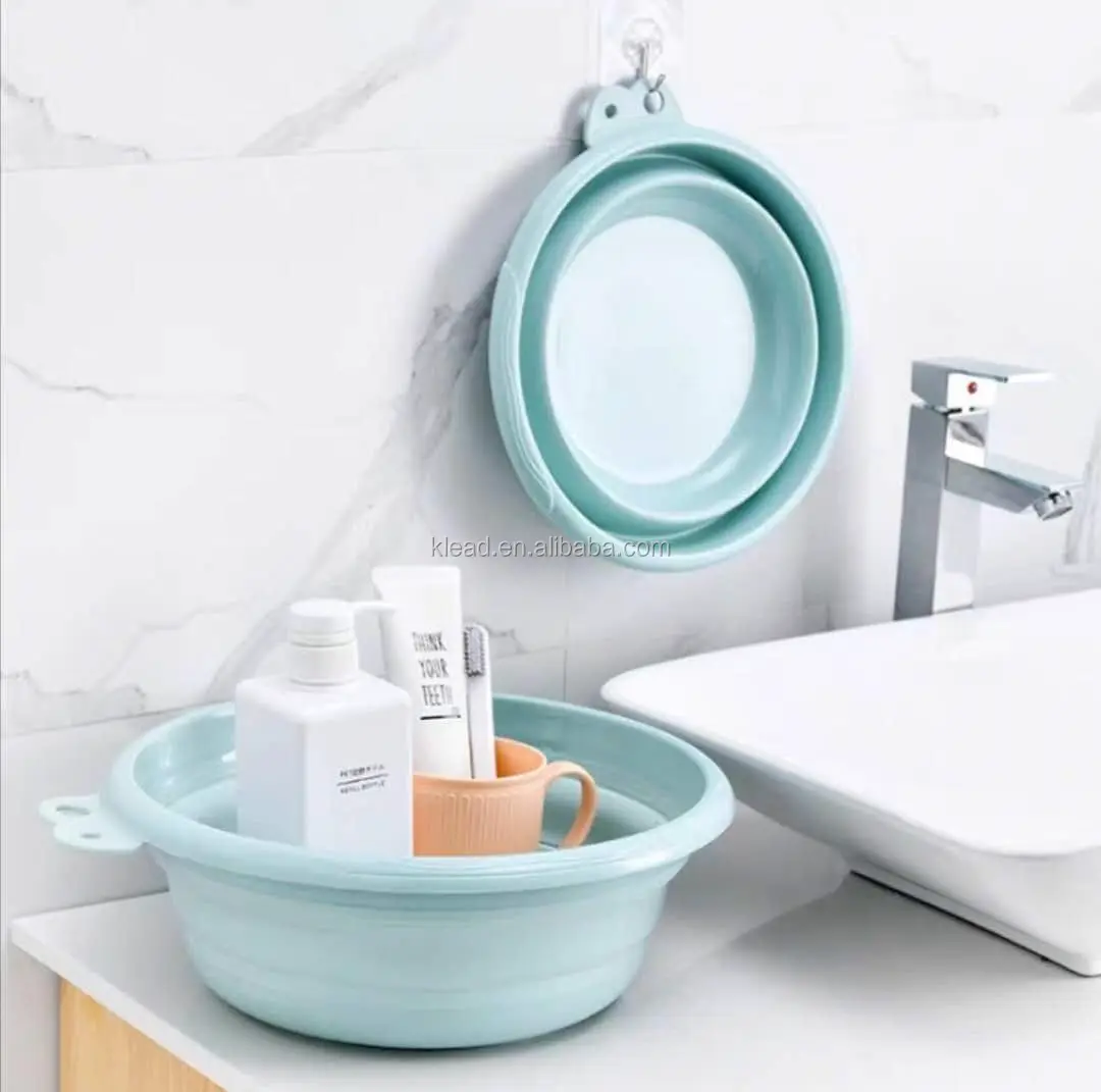 design portable folding home plastic washbasin