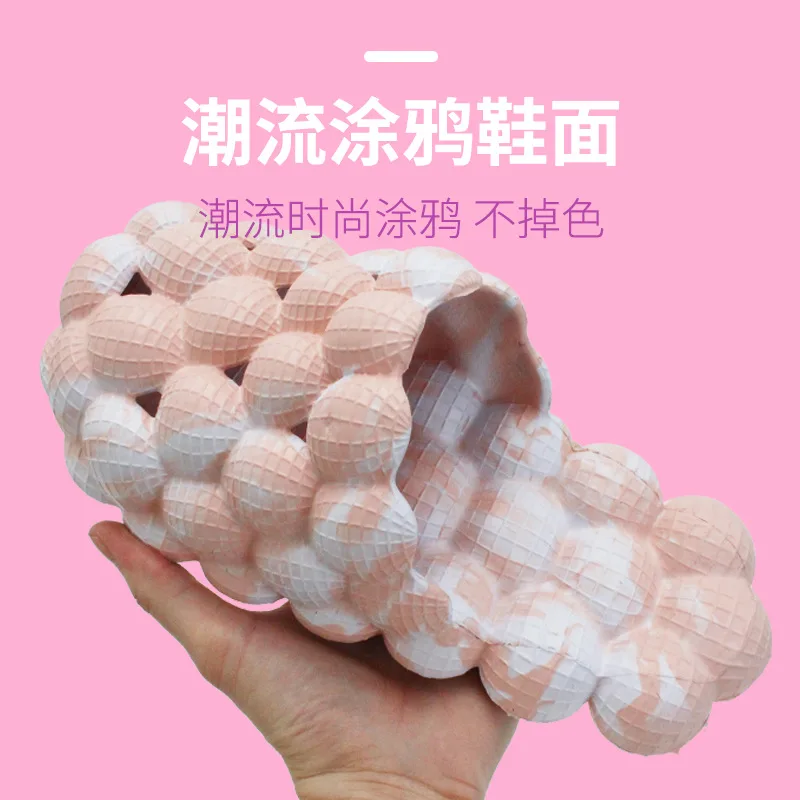 Wholesale 2022 Home Massage Mixed Color Bubble Slides High Quality Bubble Slipper Ladies Outdoor Sandals Air Pink Bubble Slides