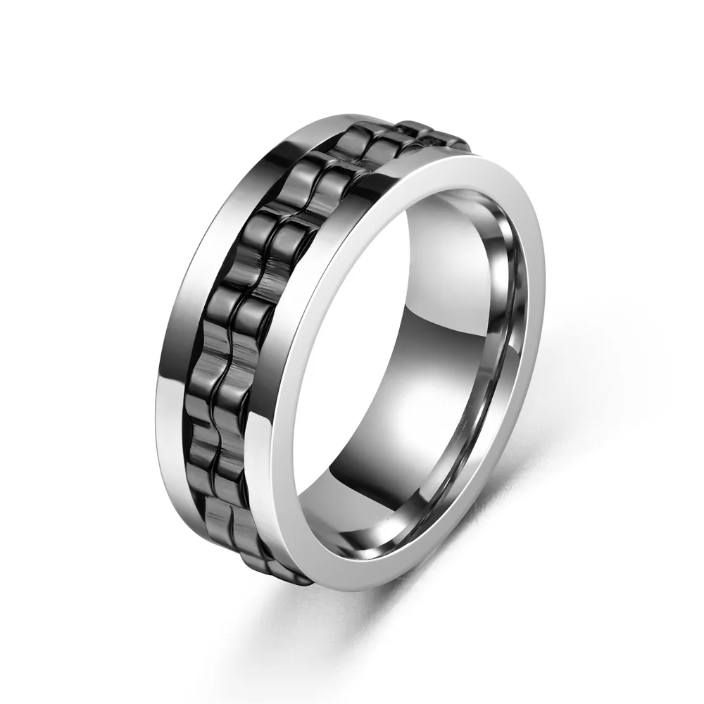 Wholesale Stress Relief and Anti Anxiety Ring New Gear Rotatable Ring