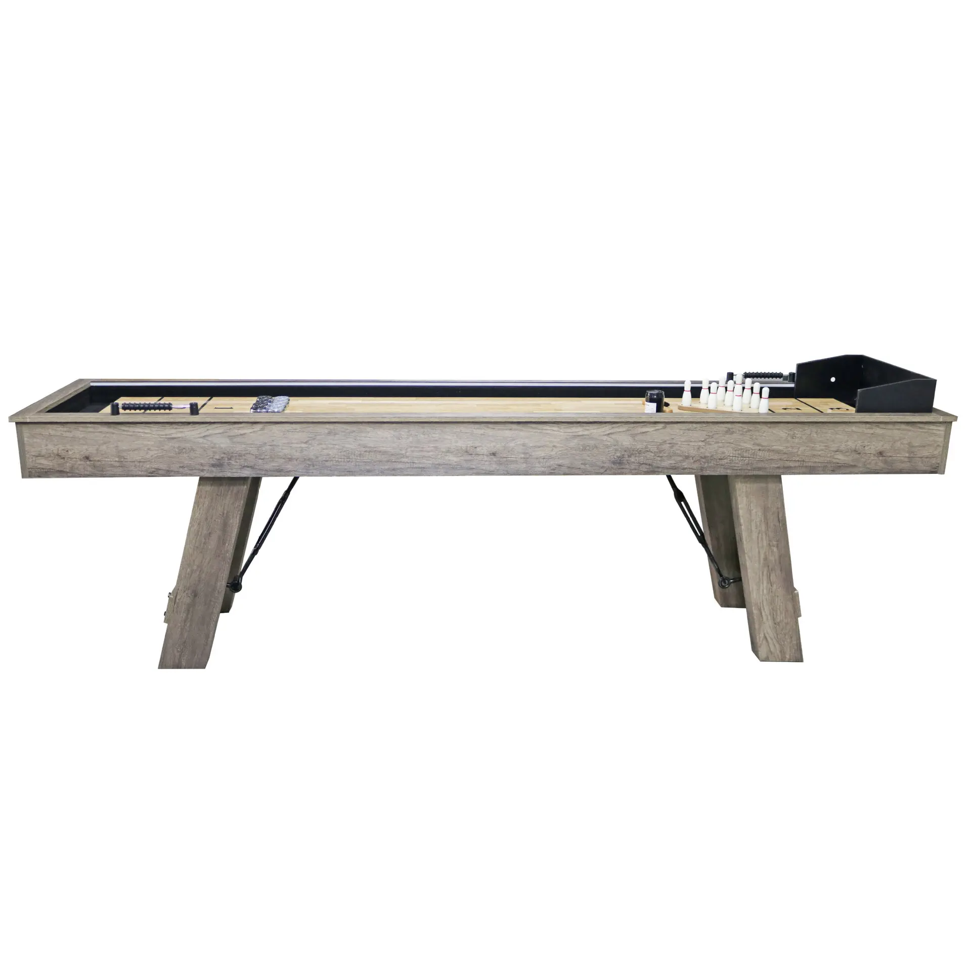Wholesale Cheap 9ft Professional 2 in 1 MDF bowling shuffleboard table shuffle board game table with lights