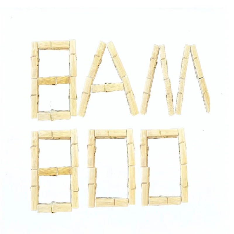 Bamboo Sock and Clothes Clip Flexible Laundry Clothespin for Kitchen Living Room Quilt Bag Food  Tool Use