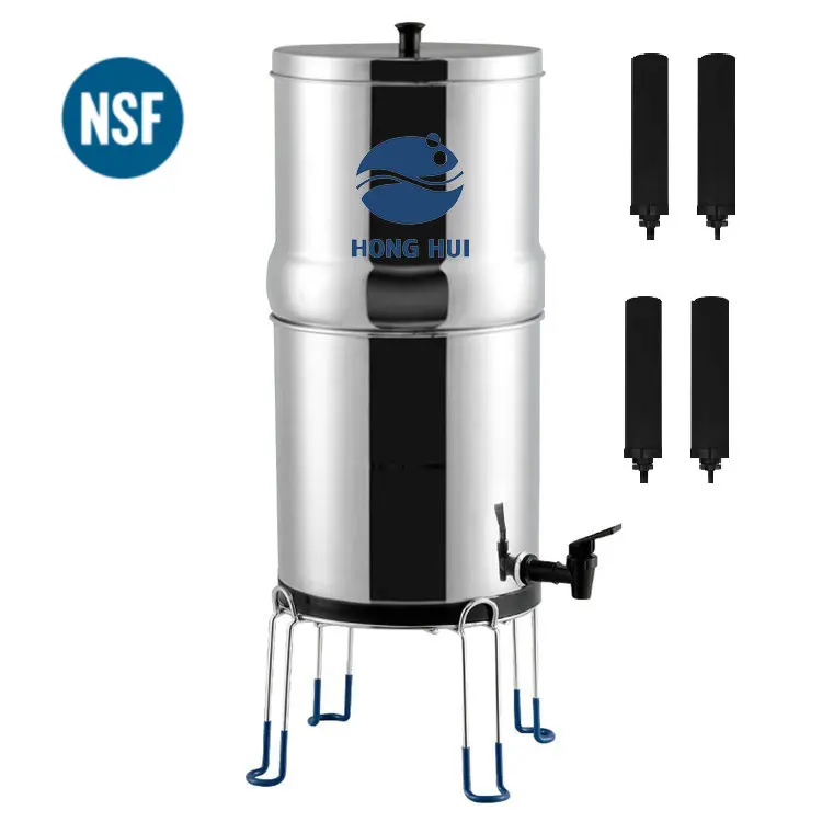 HONG HUI NSF/ANSI 42&372 LT-2.25A Stainless Steel Gravity Fed Filter Gravity Water Filter