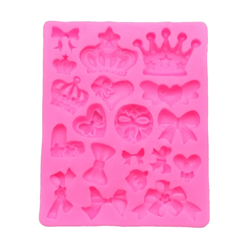 BPA Free Silicone Mold Food Grade Chocolate Mold  Handmade DIY Loaf Soap Mould Crown Bow Heart Flower Shapes Cake Mold