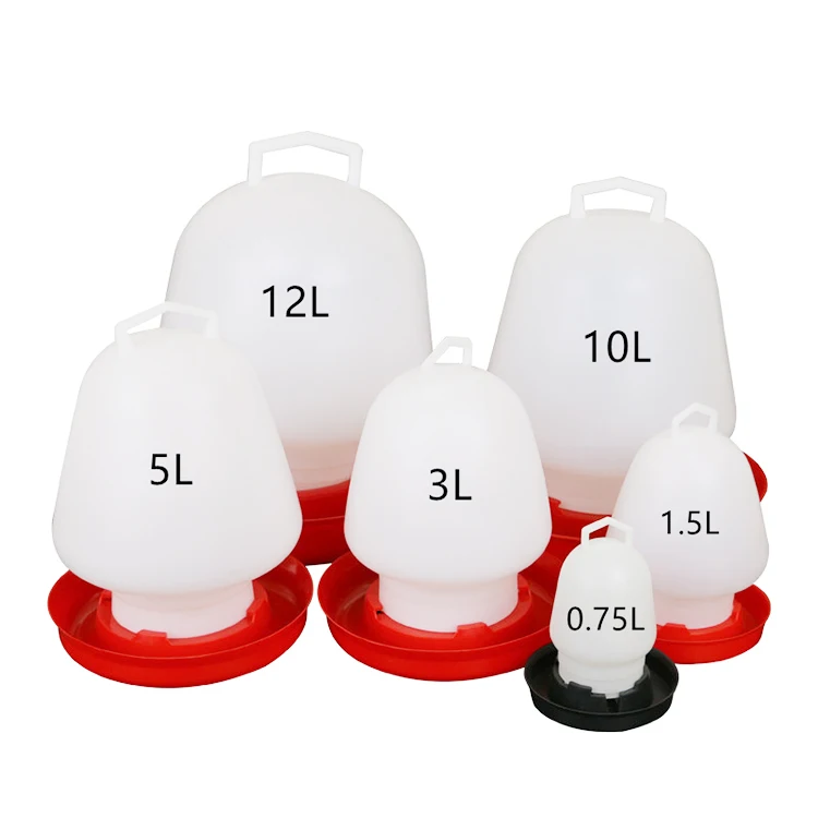 Poultry Farm Home Use 0.75L 1.5L 3L 5L 10L 12L Poultry Chicken Plastic Drinker