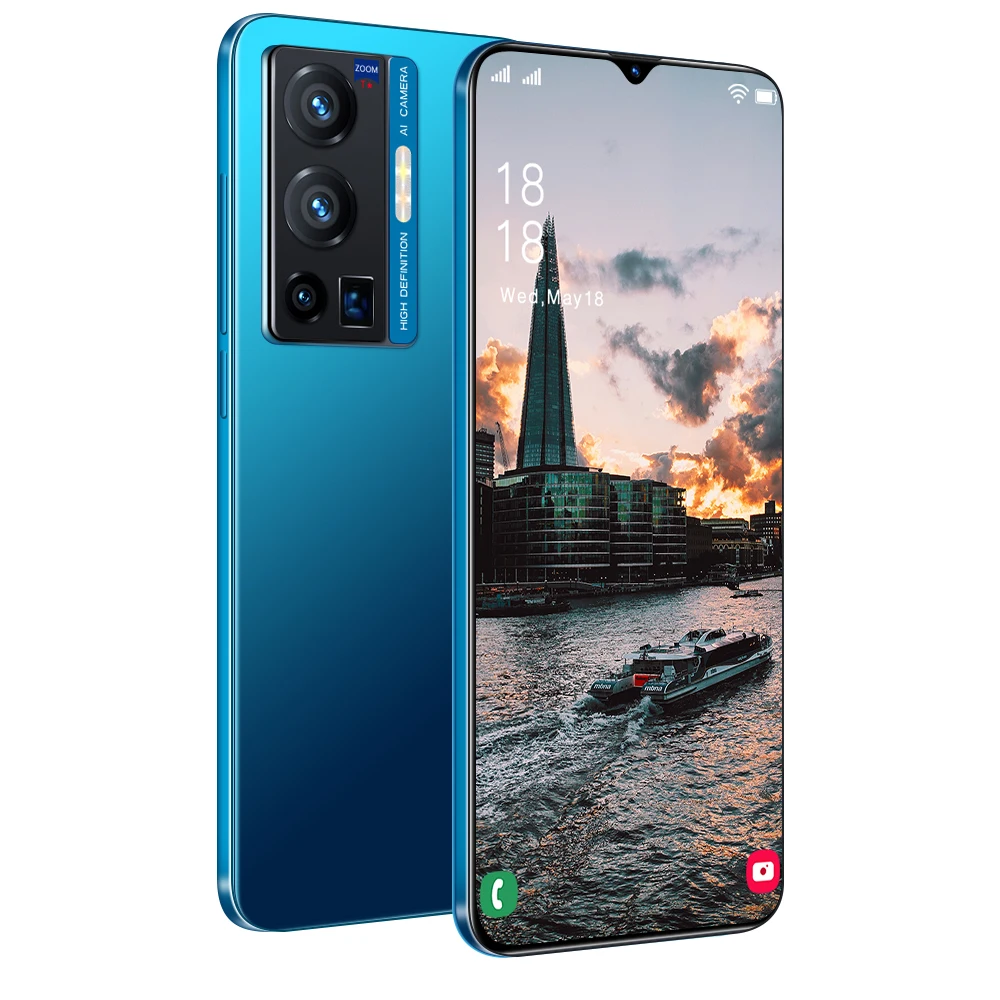 Hot brand telephone X70Pro 16+512GB beautiful design Dual Card Face Recognition extreme speed cheap mobilephone