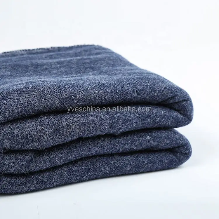 Custom 150gsm 82%poly 15%rayon spandex hacci woolen cashmere knit material fabric for clothing