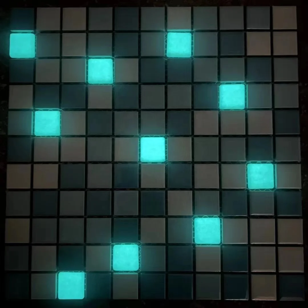 Square shape porcelain ceramic mosaic tile glass mosaic glow glass mosaic for swimming pool