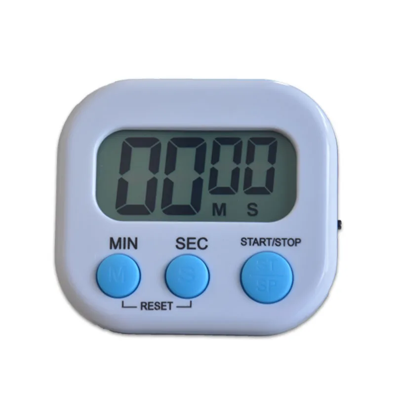 4 Colors Home Square Magnetic Large LCD Digital Countdown Kitchen Timer