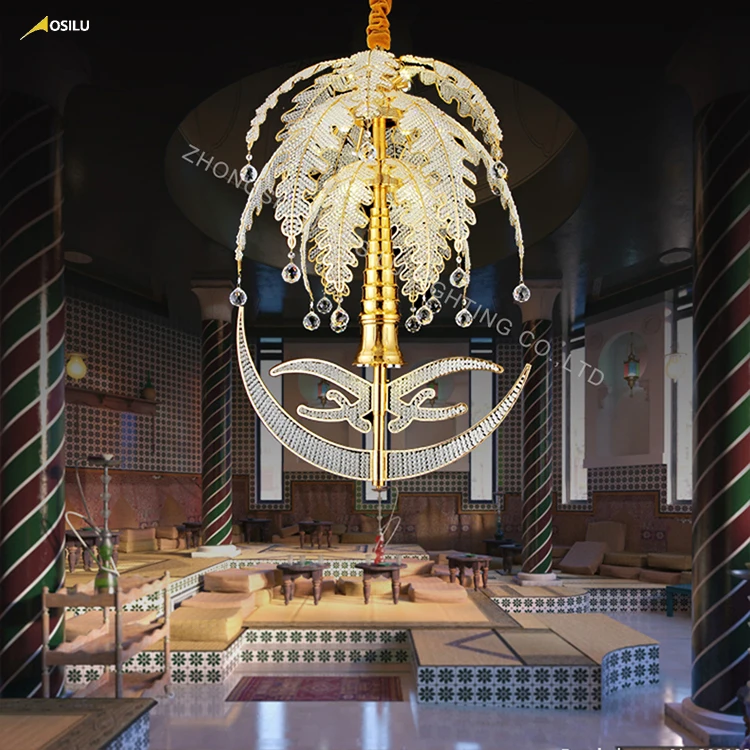 High Quality Crystal Pendant Lamp Antique Mosque Lighting Arabic Arabian Middle East Wholesale Chandelier