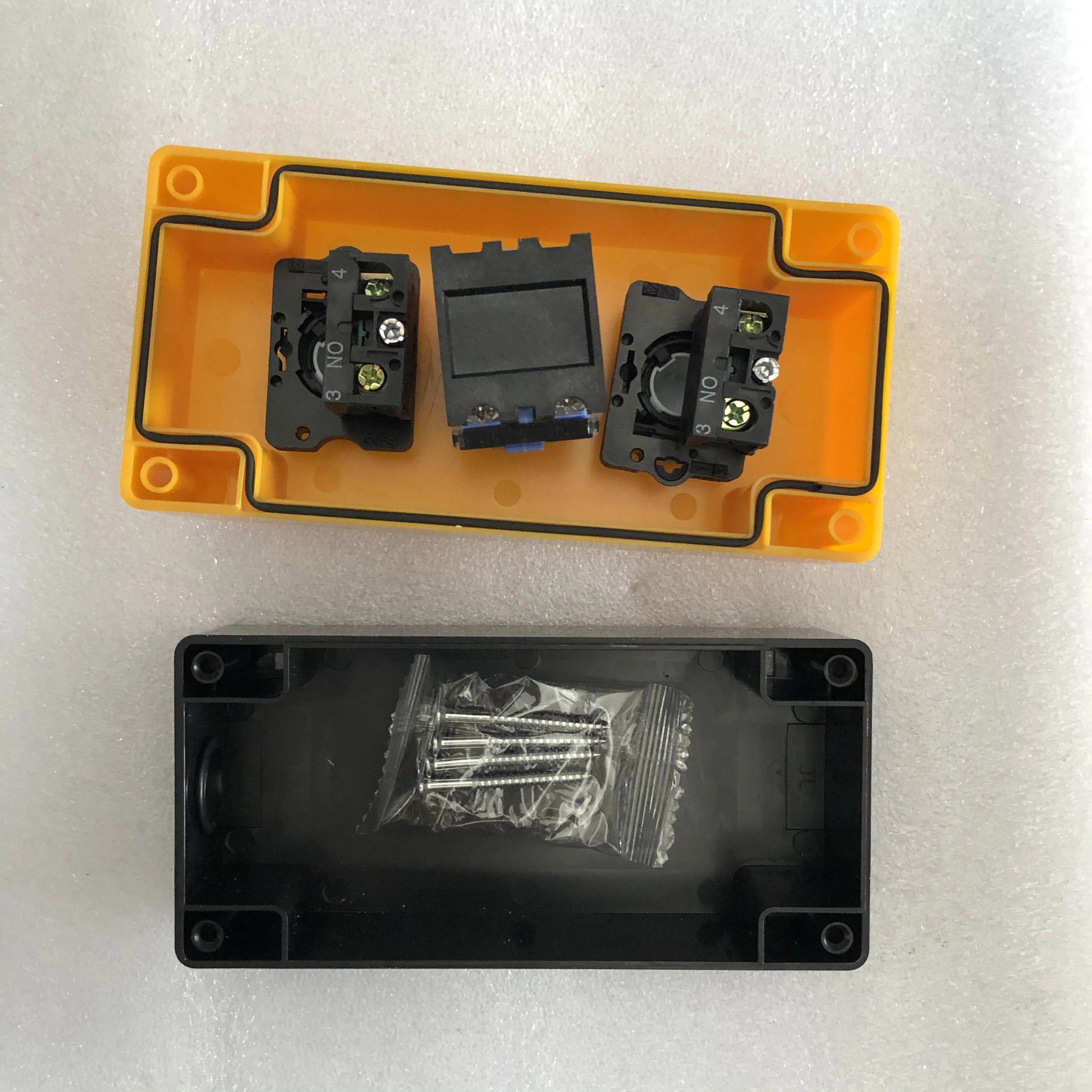 emergency stop roller shutter door lift control box three holes button switch box for high speed door