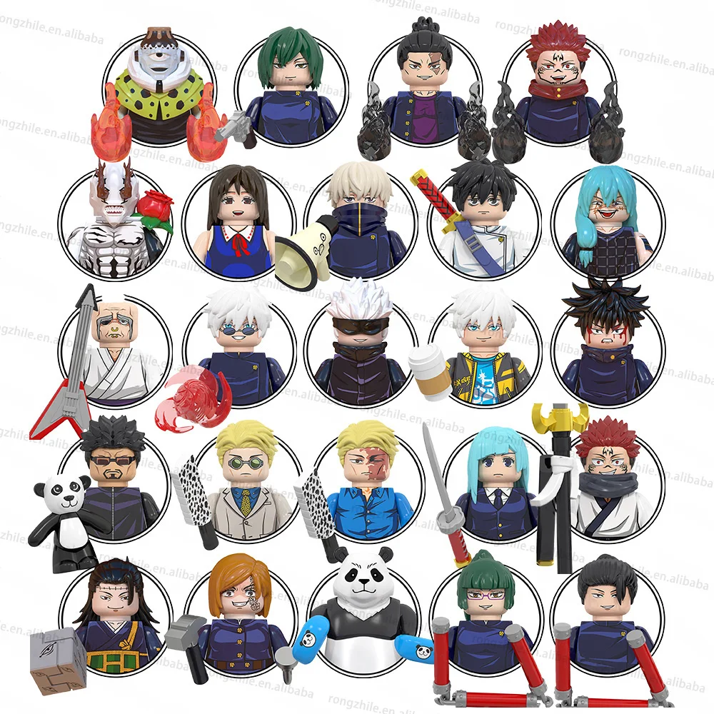 WM6149 WM6140 WM6139 аниме дзюдзюцу Kaisen Gojo Satoru Panda GOTO Suguru Hanao Ryomen Sukuna коллекция строительные блоки детские игрушки