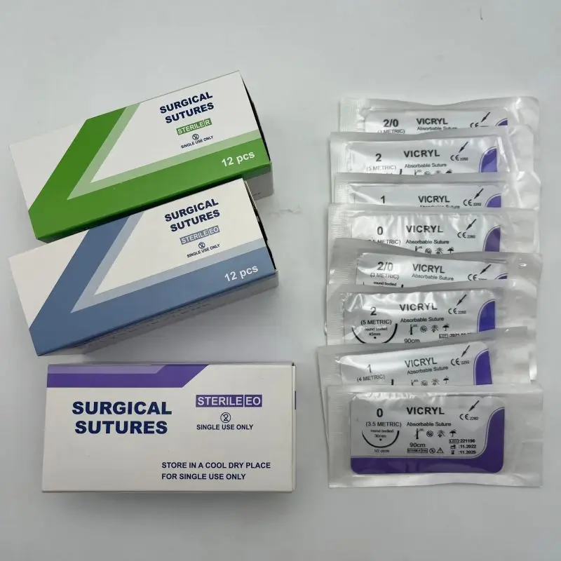 1/2 circle Medical Veterinary Absorbable Surgical PGA Suture Veterinaria Nylon Polypropylene
