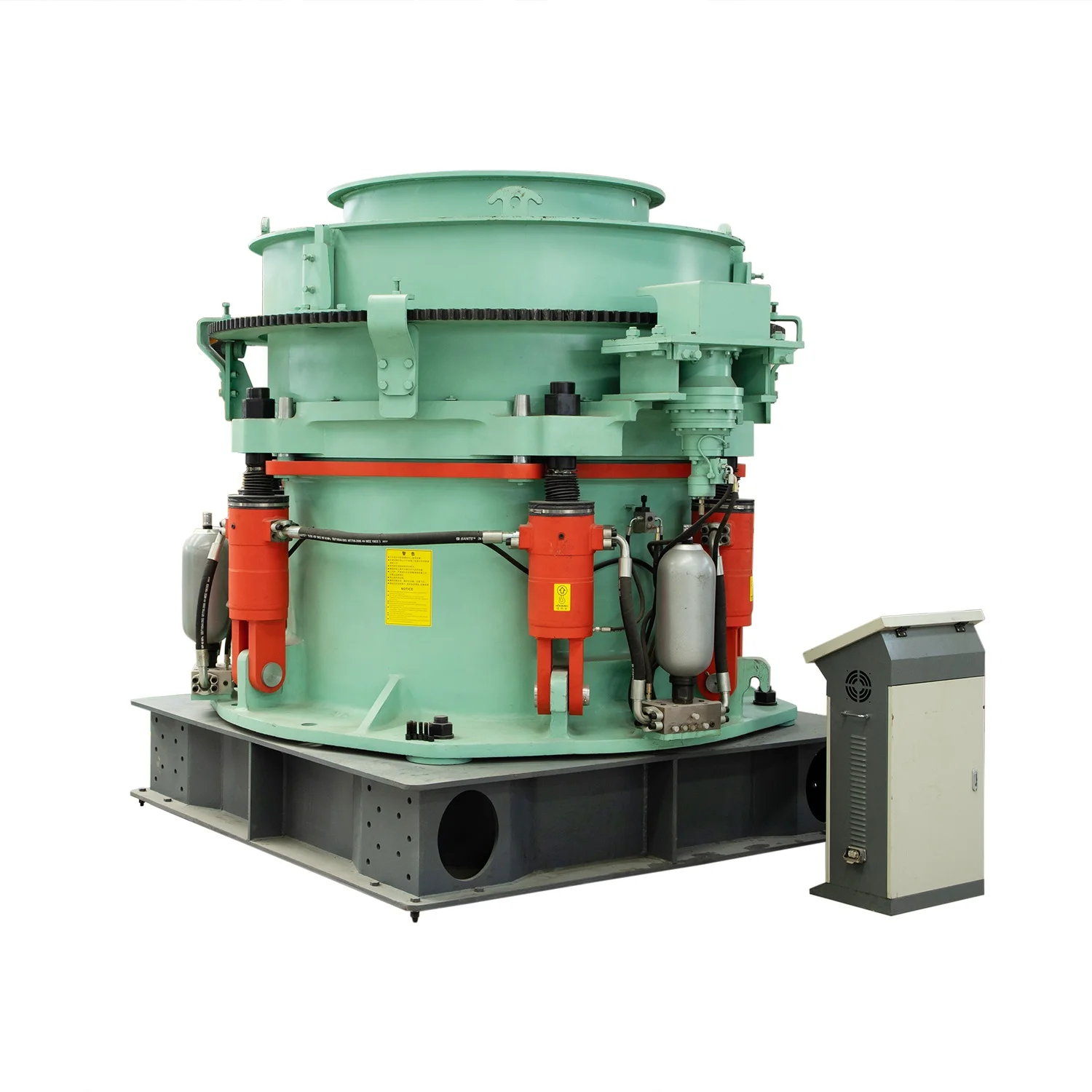 Logo Printed Unique Shape Multi-Cylinder Hydraulic Cone Crusher HPT-300(C) Used in Metallurgy and Other Industries