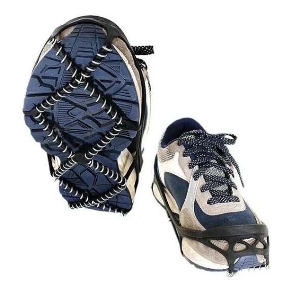 Outdoor crampons spring shoe cover thickened silicone spring crampons climbing simple snow non-slip shoe cover shoe nails