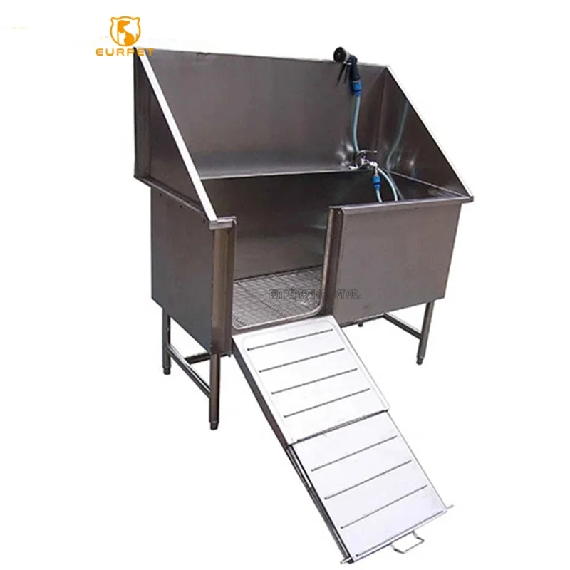 
EUR PET Manufacturer Hot sales Veterinary Stainless Steel dog Bathtub grooming Sink cleaning for dogs 