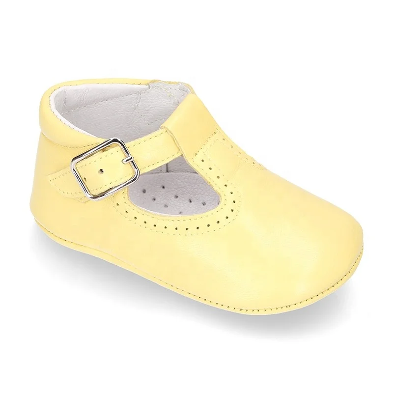 Kids Shoes Factory Beauty Girls Soft T-bar Mary Jane Shoes Leather Baby Shoes