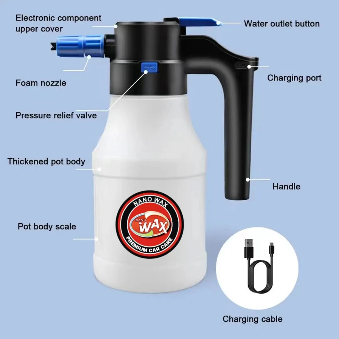 Nano wax Car wash foam gun, car wash soap sprayer, double filter