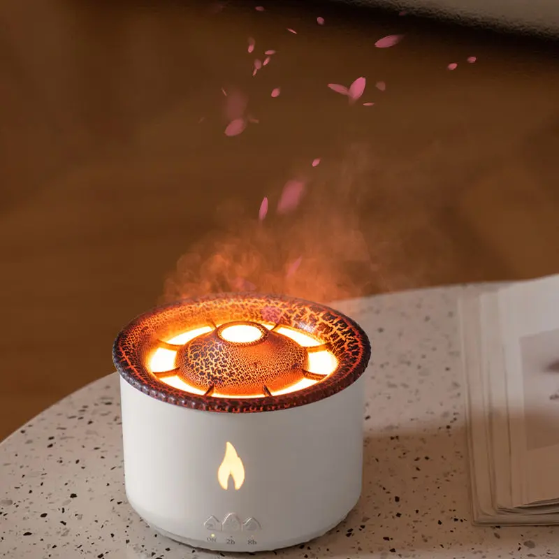Led Night Light Volcano Humidifirt Hotel Home Office Desktop decorate Jellyfish Cold Mist Mini Humidifier