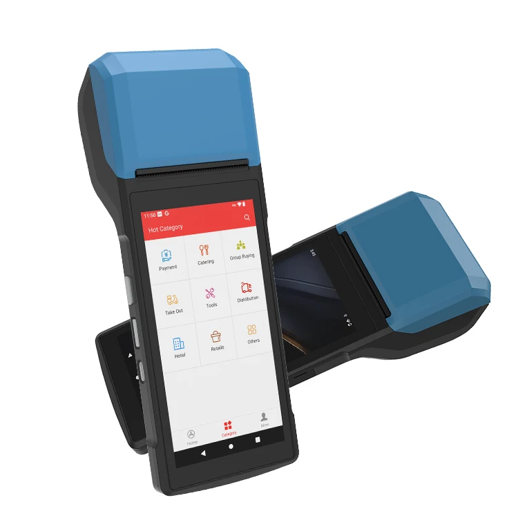 Мобильный 4G сенсорный экран Pos-машина сканер Logiciel de Caisse портативный pos-машина с тепловым чековым принтером S81L