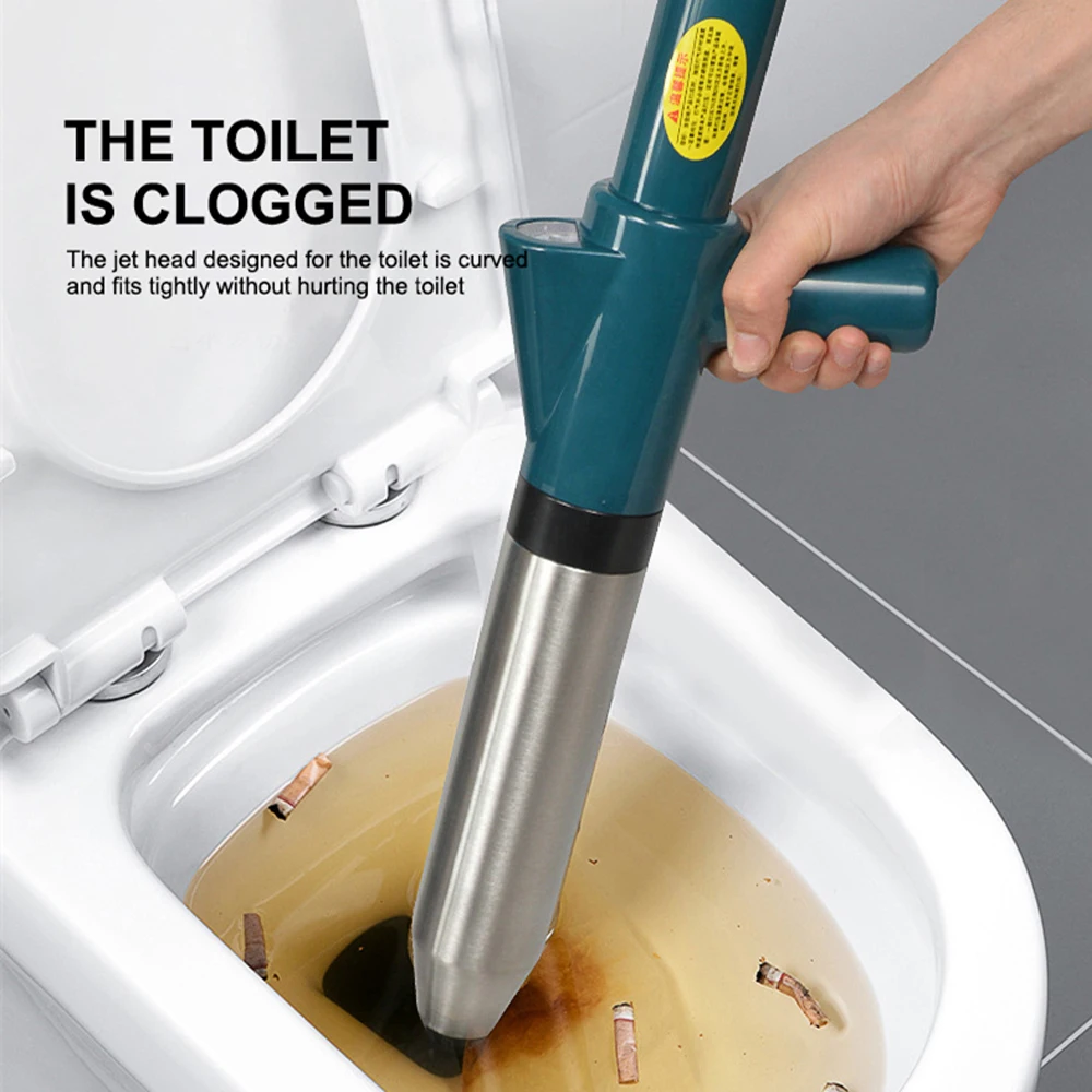 High Pressure Air Plunger Kitchen Bathroom Restroom Sewer Pipe Toilet Sticks Drain Pipe Cleaner Power Pipe Jetting Machine