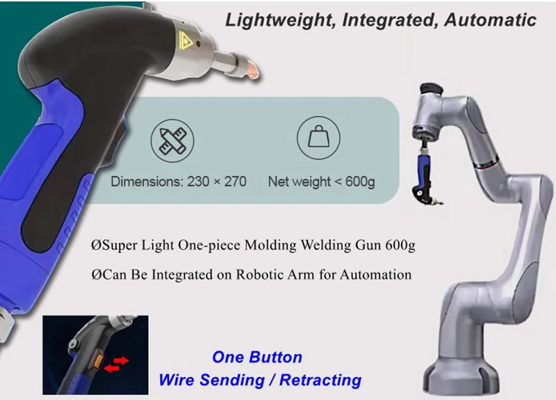 Mini Small Size Self Cooling  Handheld Fiber Optic Laser Welding Machine for Metal Steel and Alloys