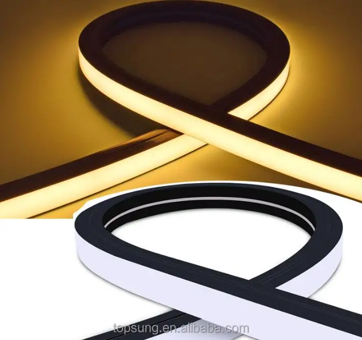 Digital 24V flexible silicone neon 3535 Led Flex Neon Strip with black silicone tubing for led strip