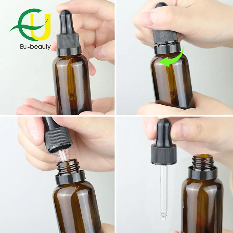 OEM/ODM Ribbed Closure Dropper Cap Glass Pipette Dropper