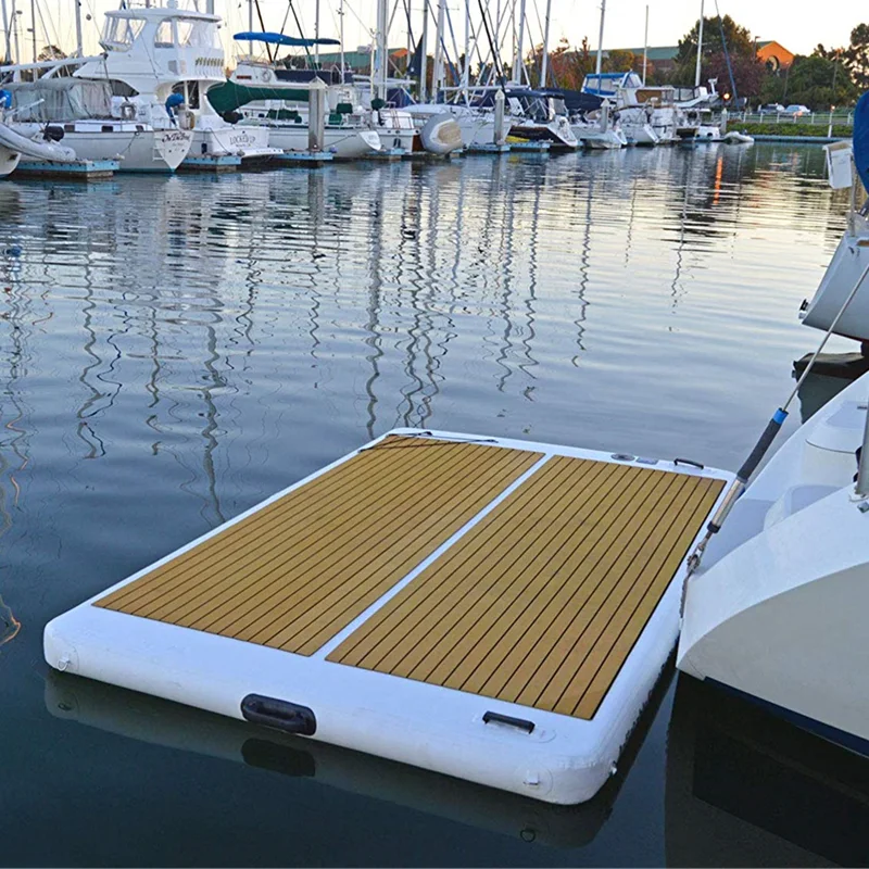 Big Size Inflatable Floating Island Swim Platform Fishing Boat Dock