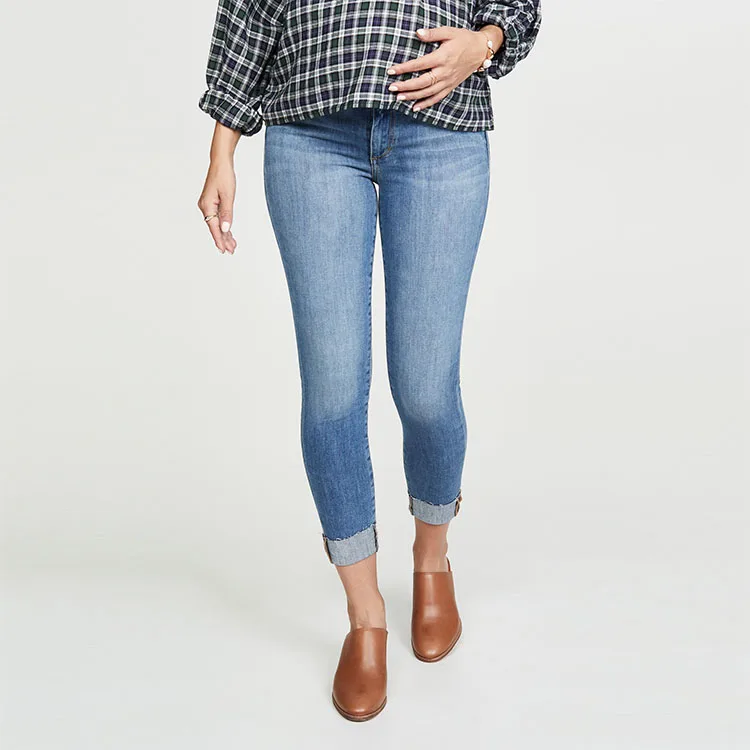 Джинсы для беременных большого размера с боковой панелью