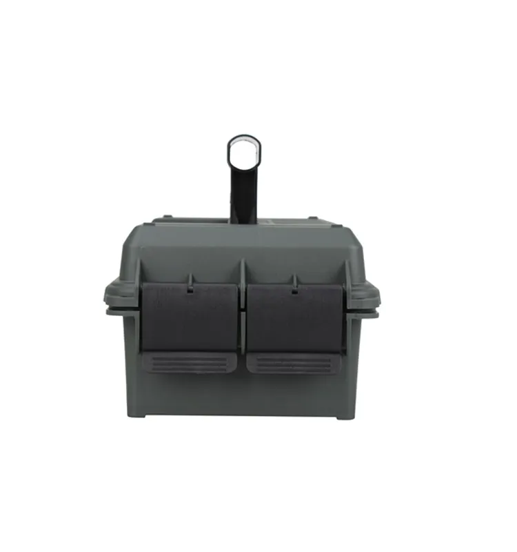 Small Hard Plastic Ammo can Rugged Storage Ammo Case Box with handle