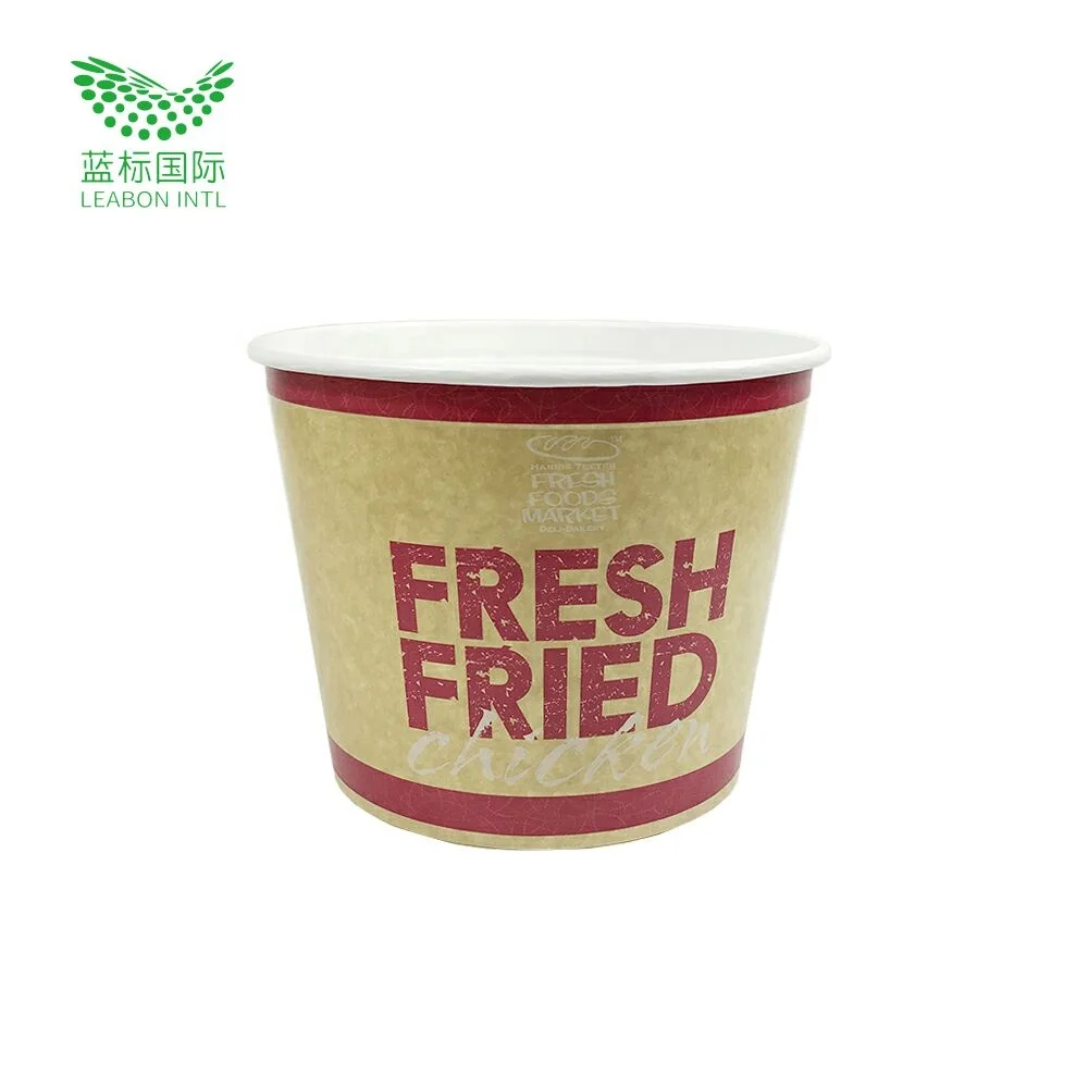 Comfortable and User, Friendly Design 1000ml KFC fried chicken bucket with PP lid