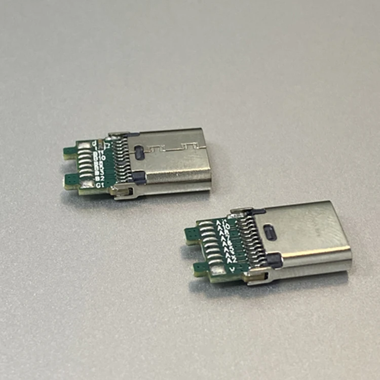 Factory manufacturer usb type c 3.1 female connector 24 pin with pcb 17 solder pads for extension cable
