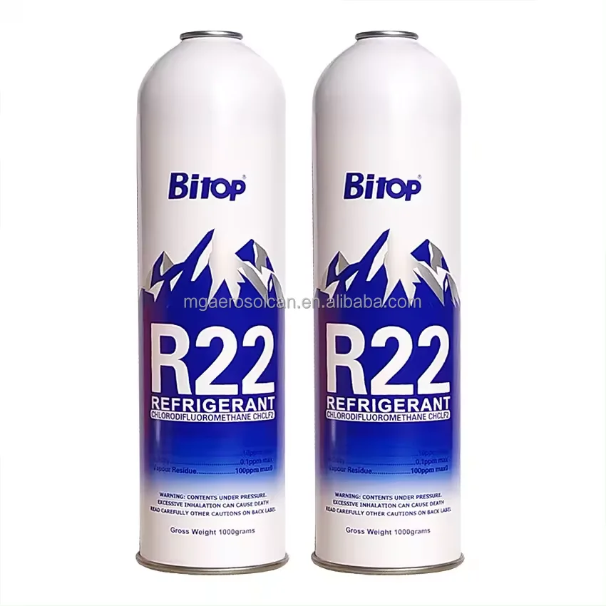 Guangzhou Mijia manufacturer customize 2 pieces empty aerosol tinplate can for R22 R600a refrigerant gas