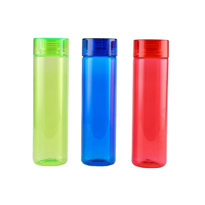 Wholesale Custom Logo Printed BPA Free  Plastic sports water bottle PET transparent bottle