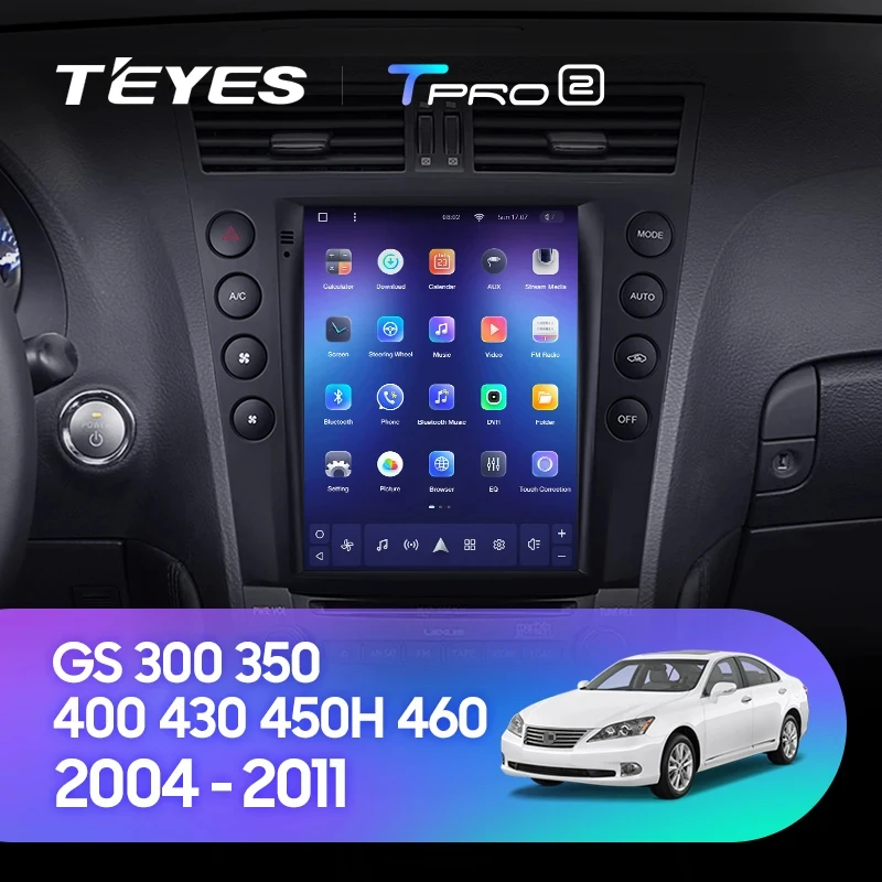 TEYES TPRO 2 Lexus GS300 S190 GS350 GS400 GS430 GS450h GS460 GS 300 III 3 350 400 430 450h 460 2004 - 2011 For Tesla style