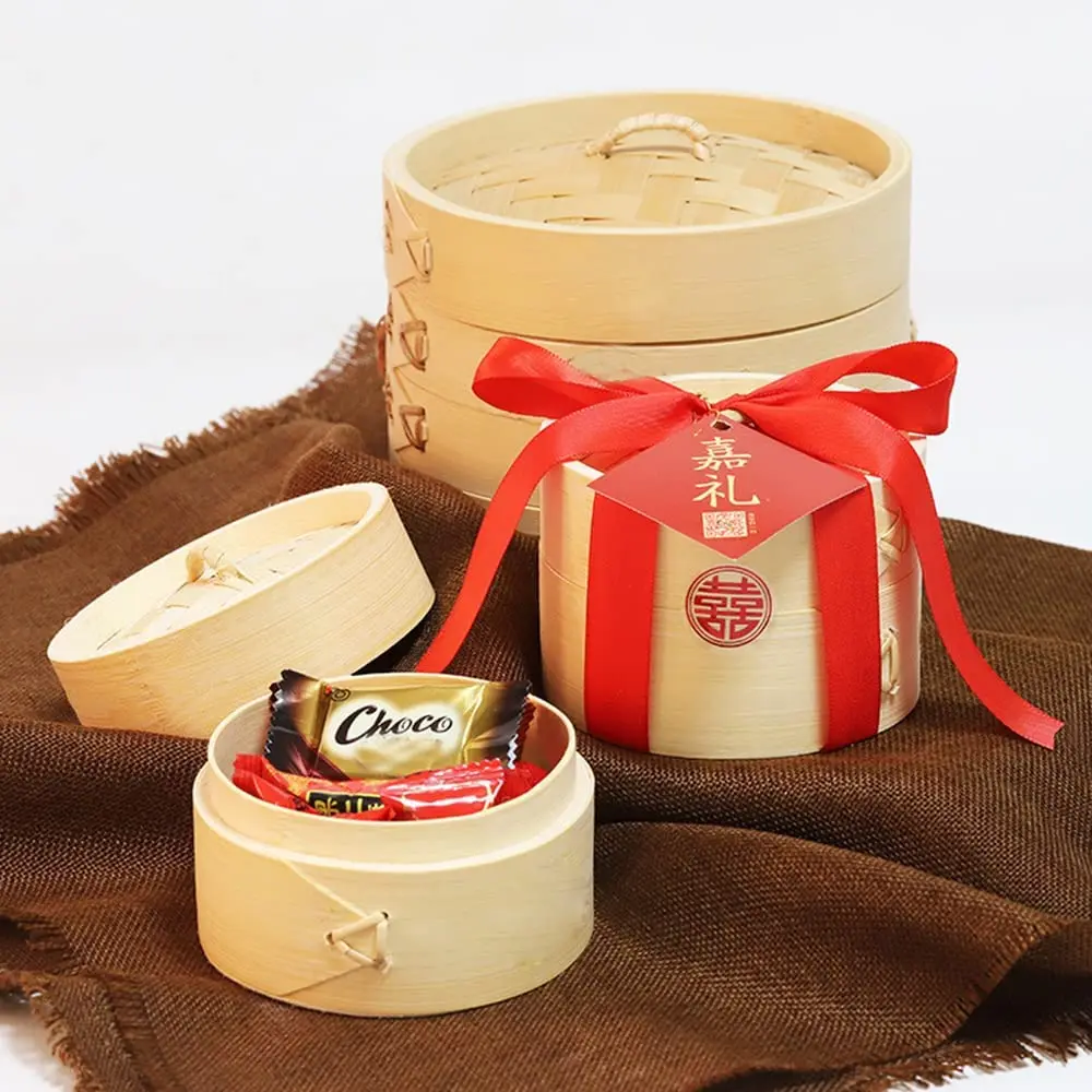 Bamboo Steamer Basket Traditional Dumpling Steamer Basket with Lid Durable Dim Sum Steamer for Cooking Vegetables Bao Buns Fish