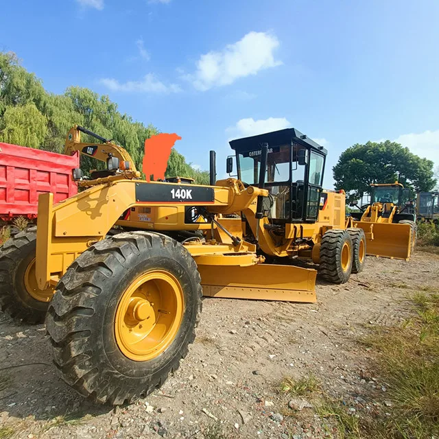 Used Original Caterpillar 140k Motor Grader Machine Sale in China