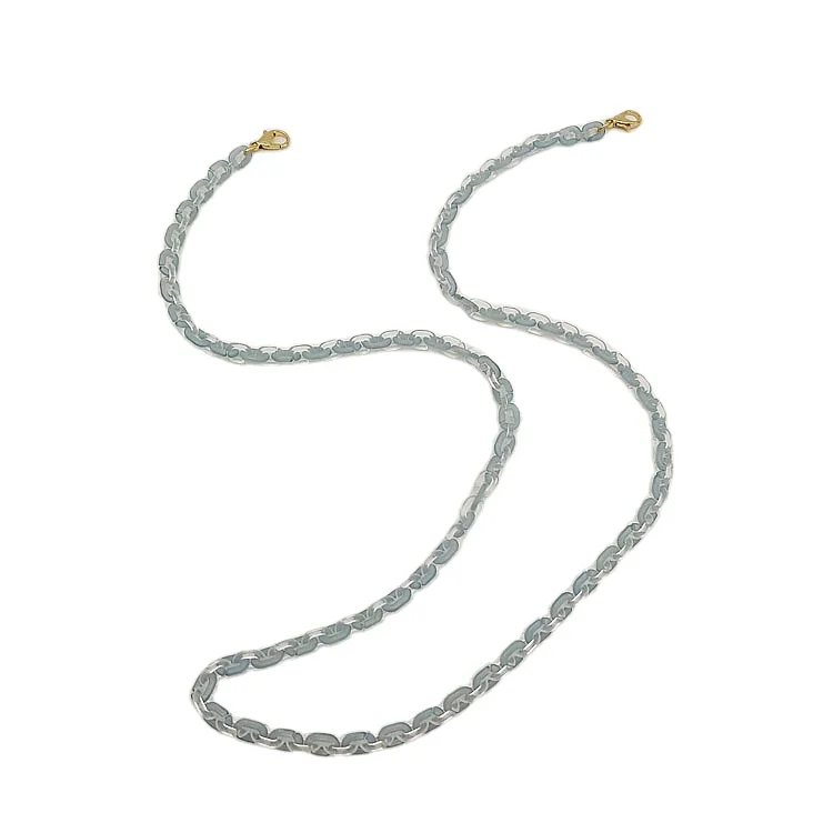 2021 New Customized Hot Sale Multi-Colored Acrylic Linked Glasses Anti Slip And Face Cover Chain Necklace Factory Wholesale