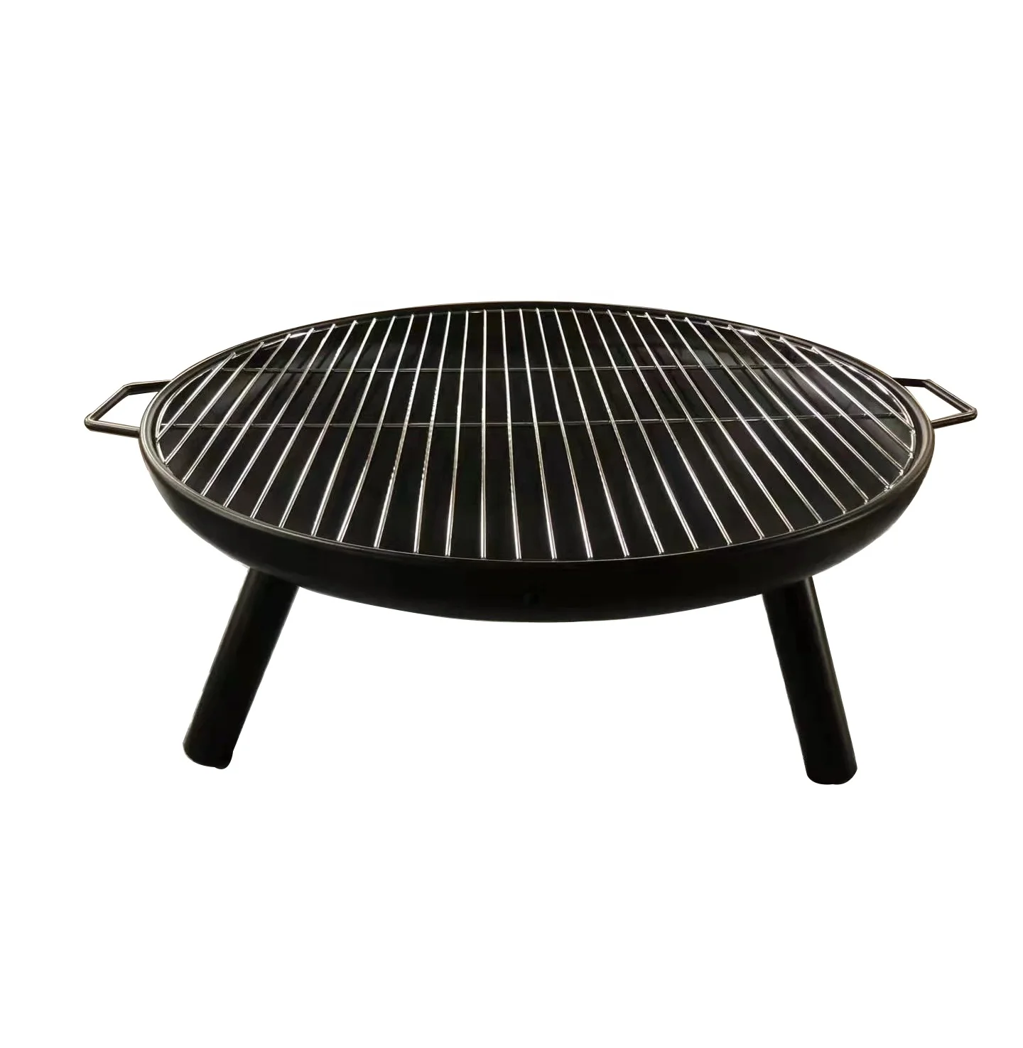New design 24inch 60cm outdoor camping fire pit garden fire bowl with cooking grid