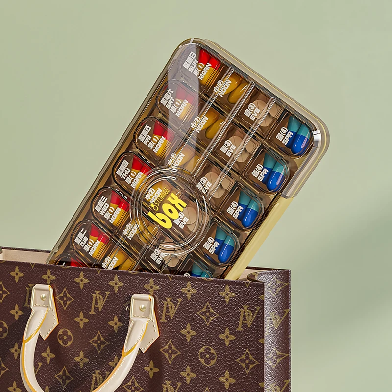 Hot Sale Plastic 7 Day Tablet Plastic Transparent Jewelry Boxes Portable Travel Medicine Pill Box Organizer