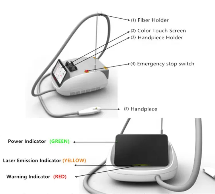
808 Diode Laser Hair Removal Permanently Equipment Machine Fiber Coupled Diode Laser Hair Removal Machine 