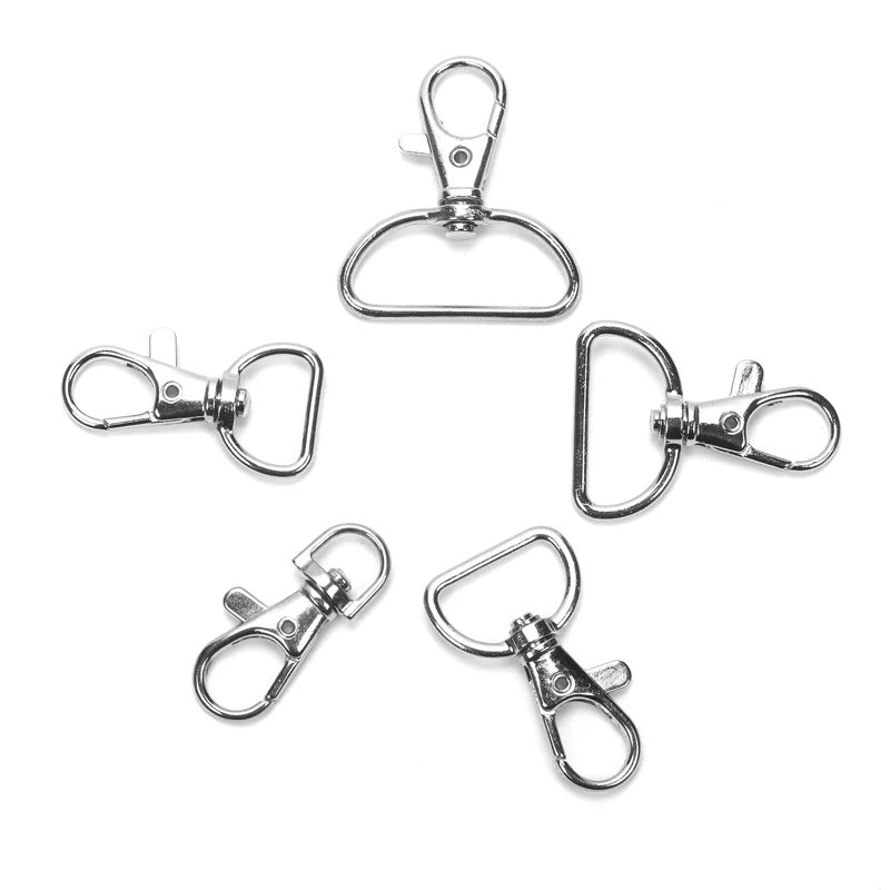 Zinc Alloy Bulldog Clip Lobster Claw Swivel Eye Snap Hook for Lanyard Accessories