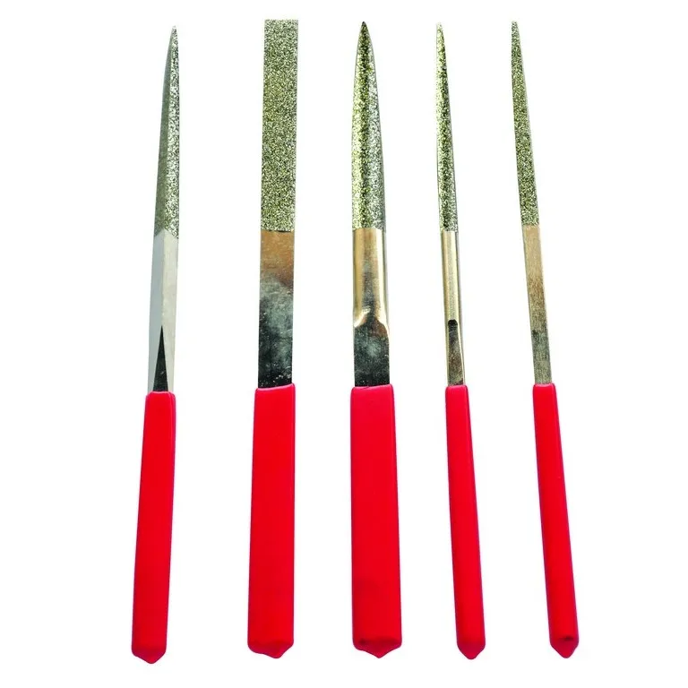
Wholesale price round diamond steel stone file set 46# with handle 