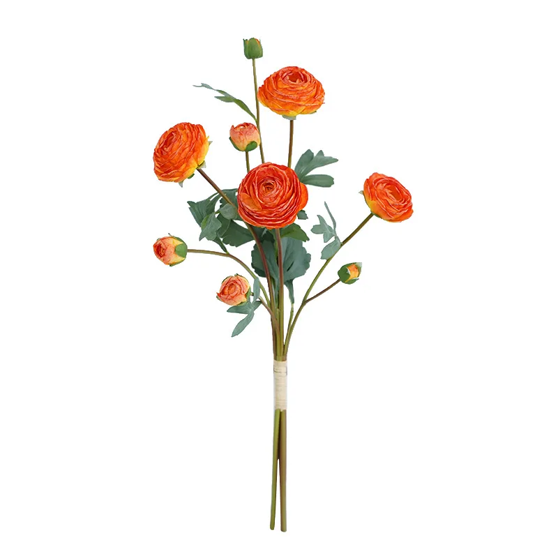 30cm Rose Pink Silk Peony Artificial Flowers Bouquet 5 Big Head and 4 Bud Cheap Artificial Flowers for Home Wedding Decorations